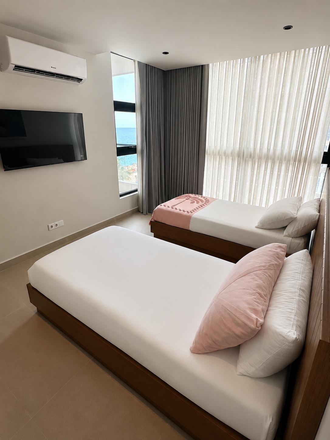 Tweede slaapkamer met zeezicht - appartement 406 Punda Beach